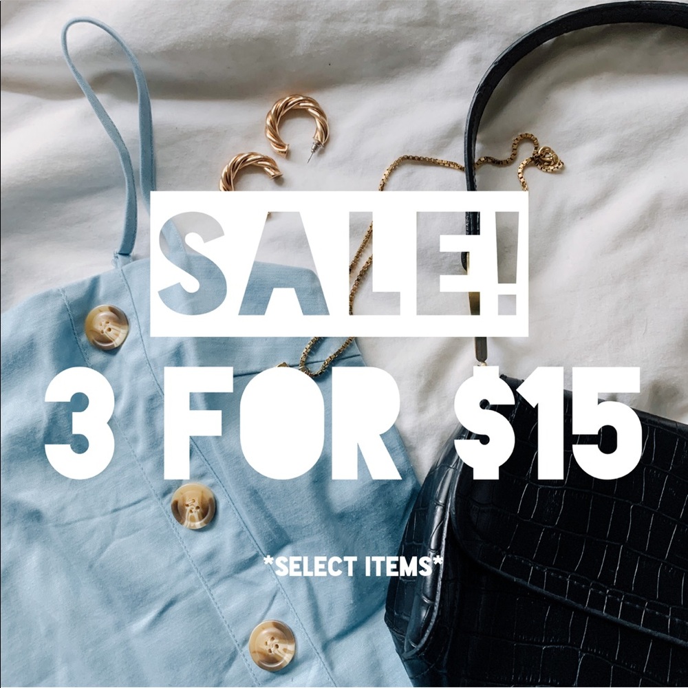 3/$15 SALE !! - Look for marked items*